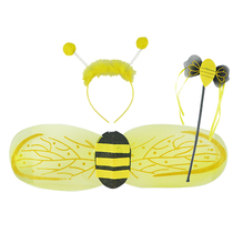 Childrens Day dance performance props Halloween game activity performance props Yellow bee wings three-piece set