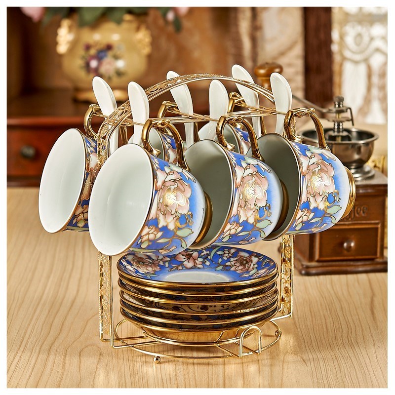 European household creative shelf receive a cup a cup coffee cup beverage holder frame hang dry glass ceramic plate