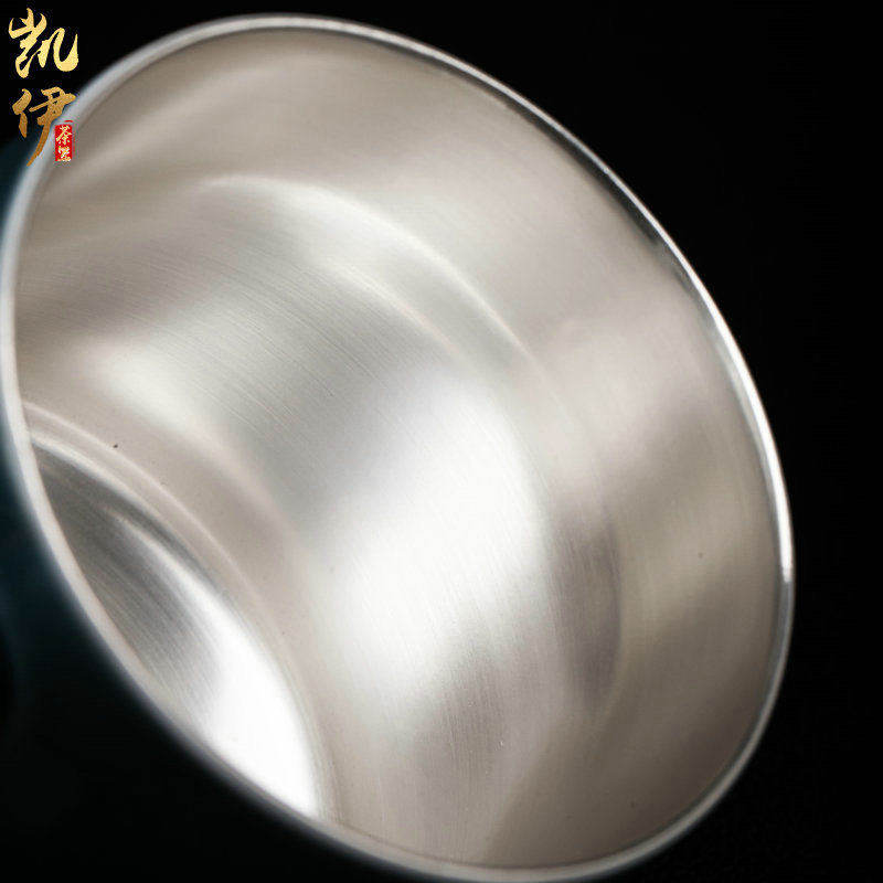 Tasted silver gilding office glass ceramic cup with cover filter office separation large silver cup tea tea cup