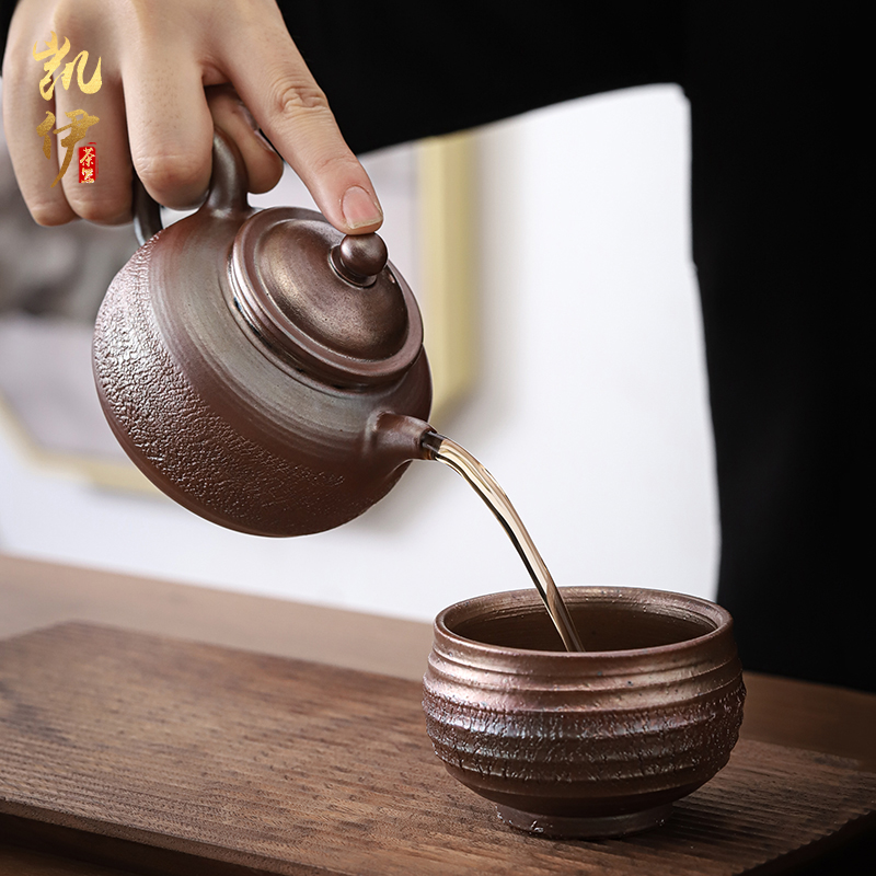 The Teacher manual firewood coarse pottery teapot household Japanese single pot, pot of kung fu tea ware ceramic tea set