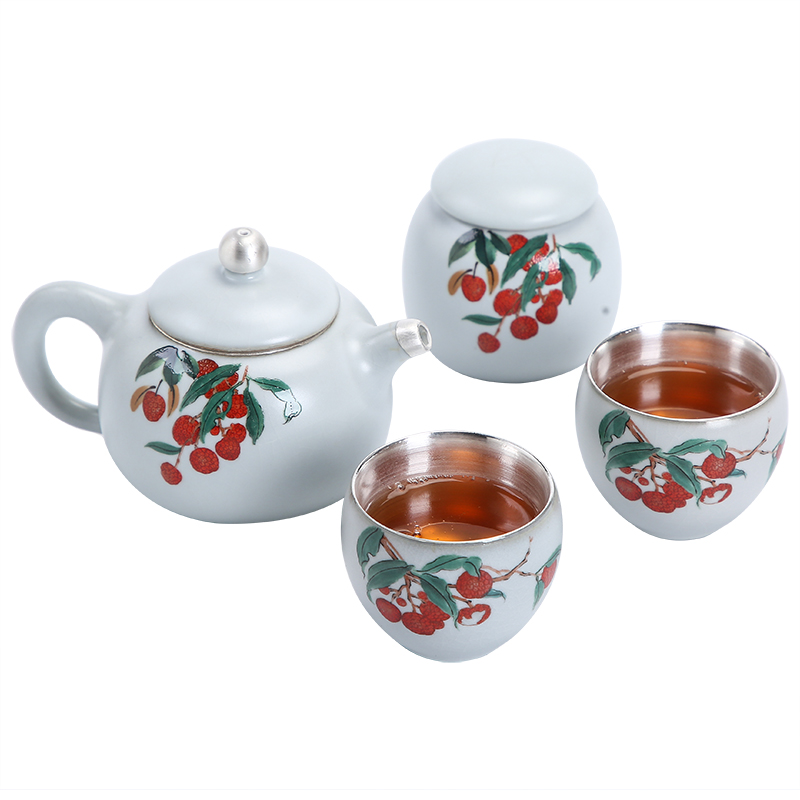 Your up coppering. As silver tea set a pot of two cups of tea can travel tea set jingdezhen ceramic teapot cup silver cup