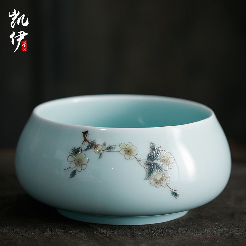 Celadon tea wash your writing brush washer from kung fu tea tea accessories cup was washed jingdezhen ceramic large tea to wash