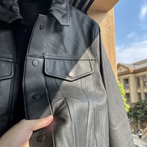 Zhen Hide Class Good Leather Island Homemade Oak Wood Buffalo Leather 557XX Press Glue Process Pure High-end Genuine Leather Leather Jacket Jacket