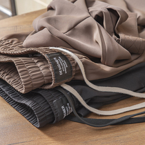 Light Weight Flutter and Withdrawal G Light Weight Ice Silk Smooth 3D Solid Tailoring Elastic Bunches Casual 9 Pants