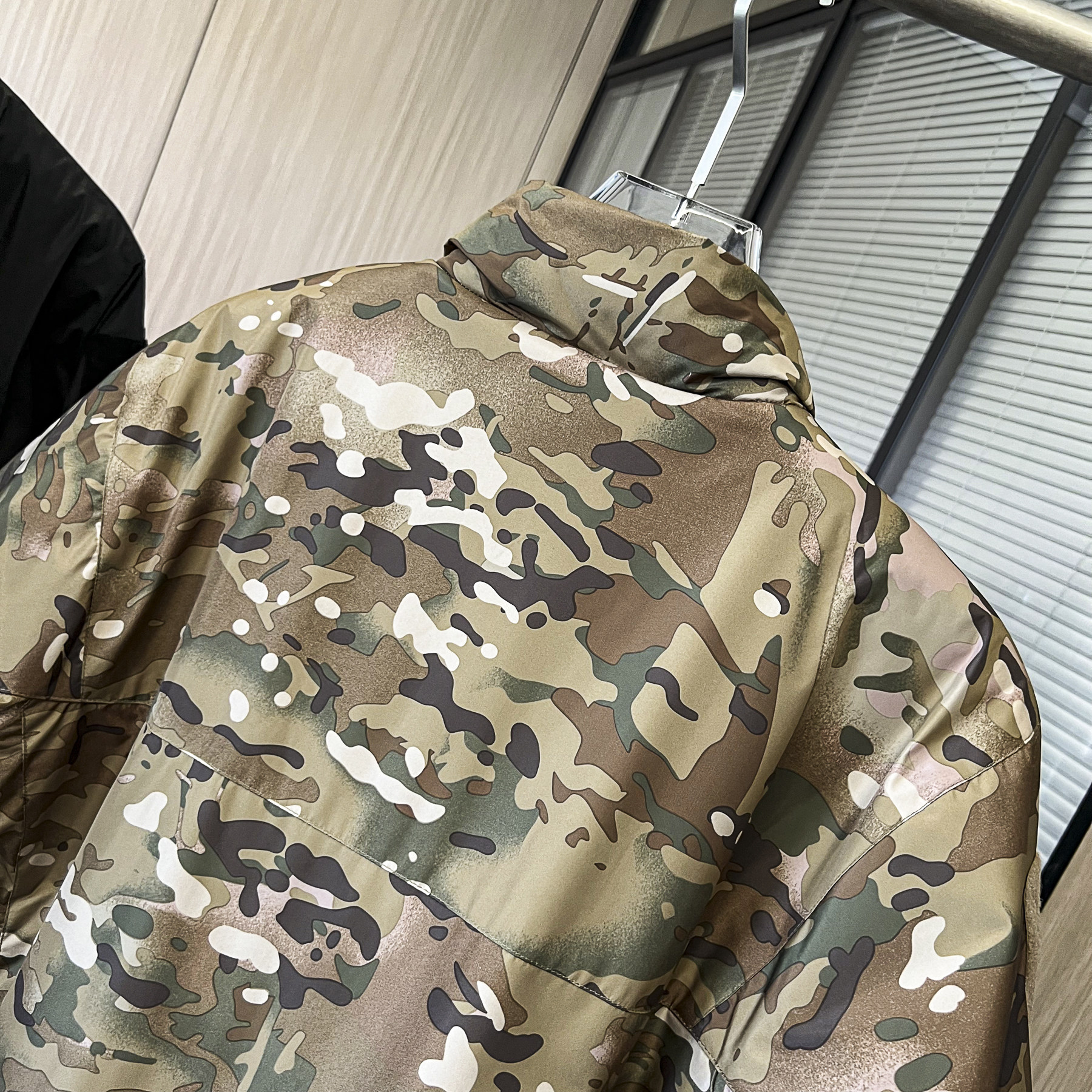 美式经典迷彩风轻量化户外防风防泼水保暖立领保暖夹克棉衣外套