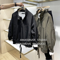 High street designer Functional Wind Splicing Solid cut semi-zipped semi-zip profile Sleeve Head Jacket Windsuit