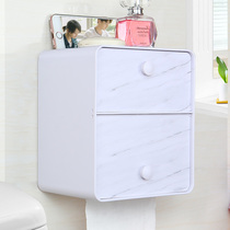 Toilet tissue box Toilet nordic ins punch-free creative paper pumping toilet paper tube waterproof toilet paper shelf