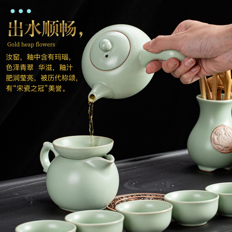 Your up teapot filtering large single pot shih pot pottery piece of ice to crack open the teapot household porcelain kung fu tea set side