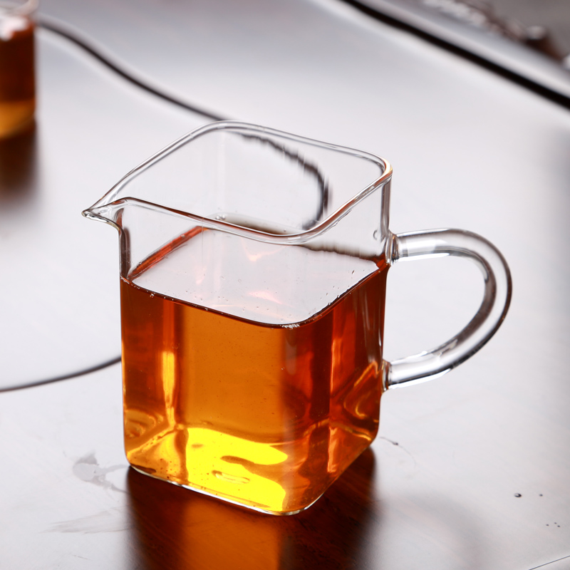 High - temperature transparent glass pointed expressions using portion kung fu tea set reasonable heat resistant glass cup of tea, tea sea manually