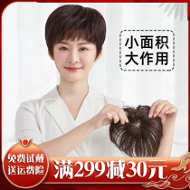 Dei Beauty Silk Wig Woman Short Hair head Hair Tonic Sheet Women Cover White Hair Nature Fluffy Real Hair Liu Hai Wig Piece