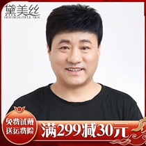 Dime silk wig male short hair Han version handsome men in old age live-action hair silk natural fluffy wig male headgear