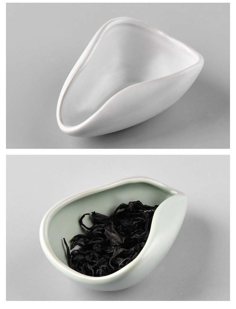 【仝器官网】仝器 功夫茶道配件零配汝窑茶荷茶则