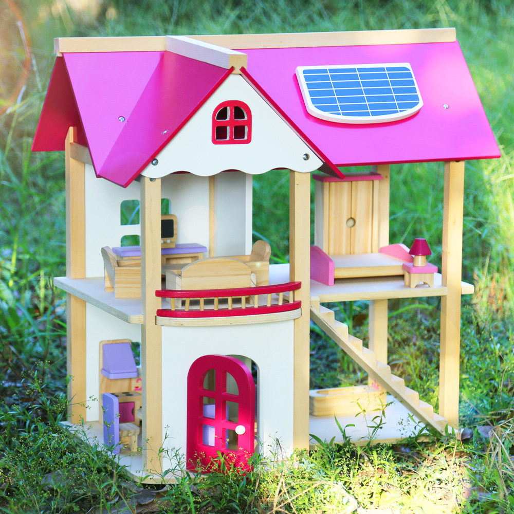 娃娃房仿真家具儿童过家家玩具木质娃娃屋大别墅房子组合女孩礼物