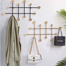 Nordic creative clothes hook wrought iron hook porch door clothes hook cap wall wall kitchen hole-free hook