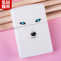 zippo lighter windproof White dumb paint blue eye Fox 28272 original genuine kerosene zppo Lady