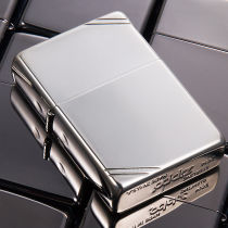 Original zippo Lighter Genuine Sterling Silver Mirror Cut Angle 14 American zppo1937 Reprint