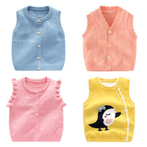 Baby knitwear vest spring and autumn mens baby cardigan wool vest Boy outfit Infant waistband pure cotton autumn outfit