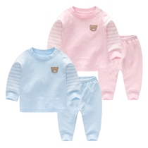 Baby spring suit Cotton mens baby underwear base coat Spring and autumn childrens pajamas Autumn pants Infant clothes
