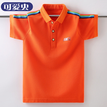 Childrens clothing Boys short-sleeved T-shirt Summer Childrens POLO shirt Medium and large childrens body clothing Boys  tops Cotton T-shirts foreign style