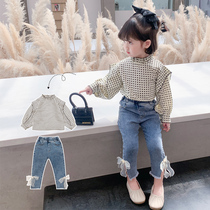 Children's Autumn Girls' Western Internet Red Set Western Spring Autumn Baby Fashion 2022 New Girls Two Piece Set