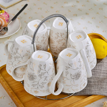 Tea Cup ceramic belt cup porcelain cup porcelain cup cup porcelain drinking water porcelain cup porcelain tea bowl household cup set tea set