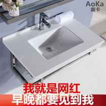 Bathroom washbasin Bathroom washbasin cabinet combination Stainless steel ceramic washbasin Marble washbasin square basin