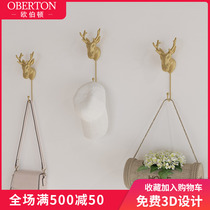 Clothing store display rack Nano gold wall rack Wall-mounted wrought iron shelves Mens and womens childrens clothing store clothing rack wall hanging