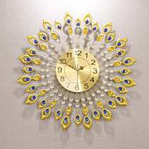 European sun watch wall clock Living room personality creative fashion hanging watch Household modern simple atmosphere silent clock