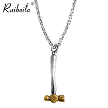 ruibeila925 silver meaning personality hammer hammer pendant hipop deal hammer couple pendant necklace