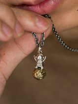 Ruibeila original 925 silver astronaut pendant necklace mens niche design hip hop astronaut necklace tide