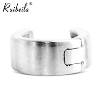ruibeila925 silver simple fashion personality stud earrings for men and women couples earrings daily tide (single)