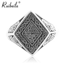ruibeila925 silver retro Indian style ring European and American fashion personality male and female middle finger food ring