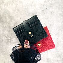 Wallet women's short buckle multi-card card bag ultra-thin small mini ID bag card bag wallet coin purse