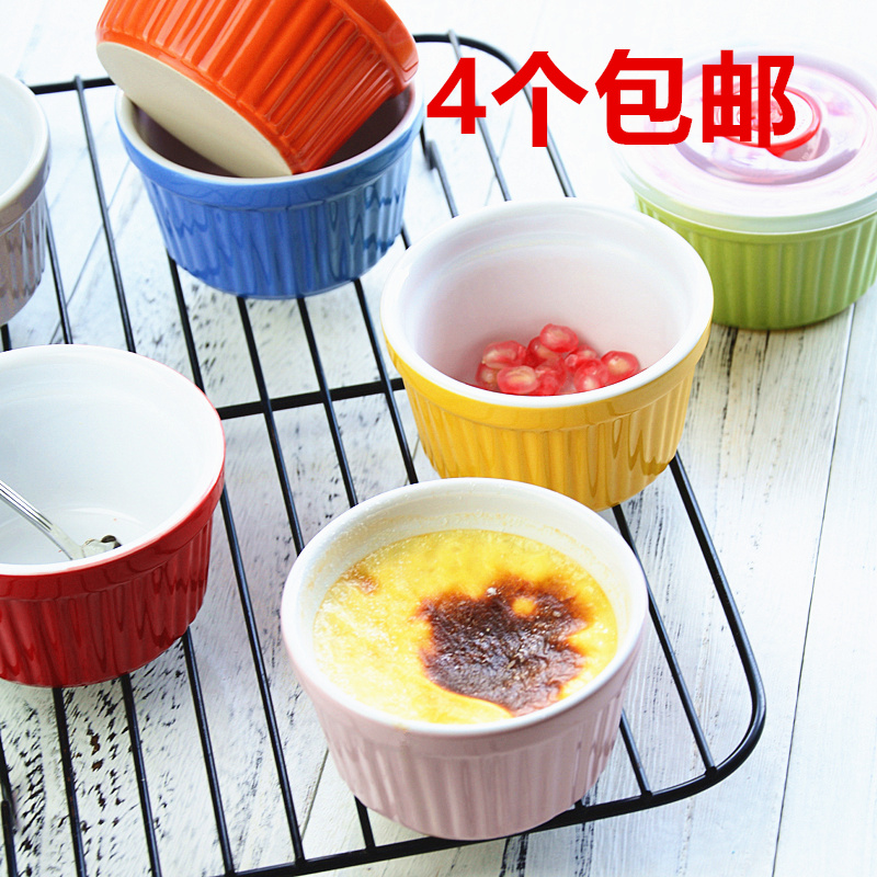 Bo guan shu she roasted bowl creative milk cake baking mold pudding cup small bowl west tableware oven dessert bowl.