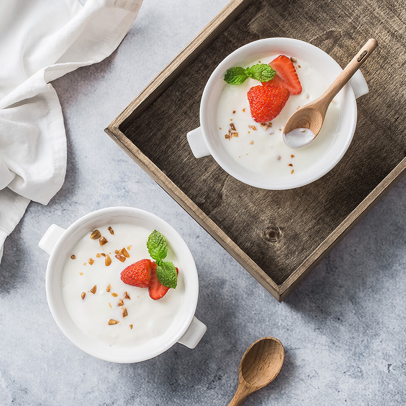 Brand special creative household ceramic ears bowl dessert bowl bowl of steaming bowl of move bird 's nest egg bowl of yogurt for breakfast