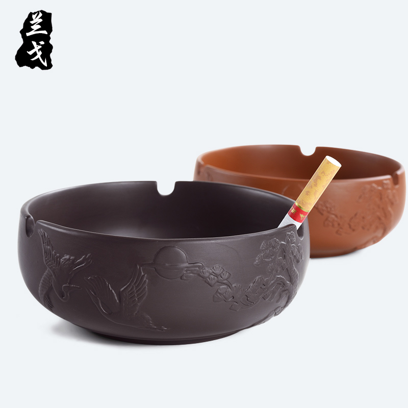 Having purple sand ashtray kung fu tea accessories in hot tea tea to wash barrels of small water jar writing brush washer from home furnishing articles