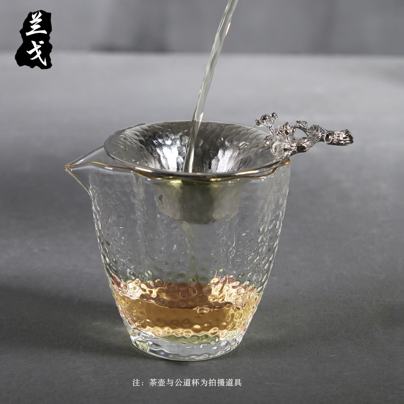 Having kung fu tea set suit household tea filter ceramic) tea accessories filter tin tea tea strainer