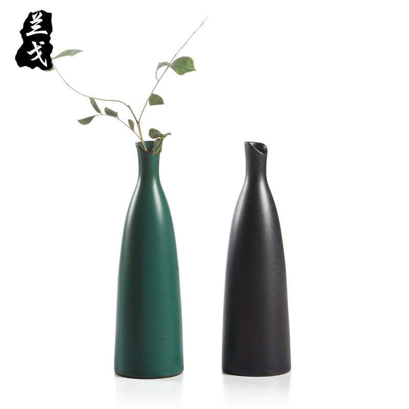 He zen flower implement manual coarse pottery vases, Japanese ceramics handicraft furnishing articles flower flower tea