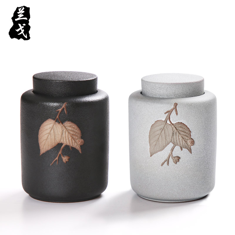 Having coarse pottery caddy fixings moistureproof warehouse pu 'er tea POTS awake ceramic tea set with parts dry seal storage POTS