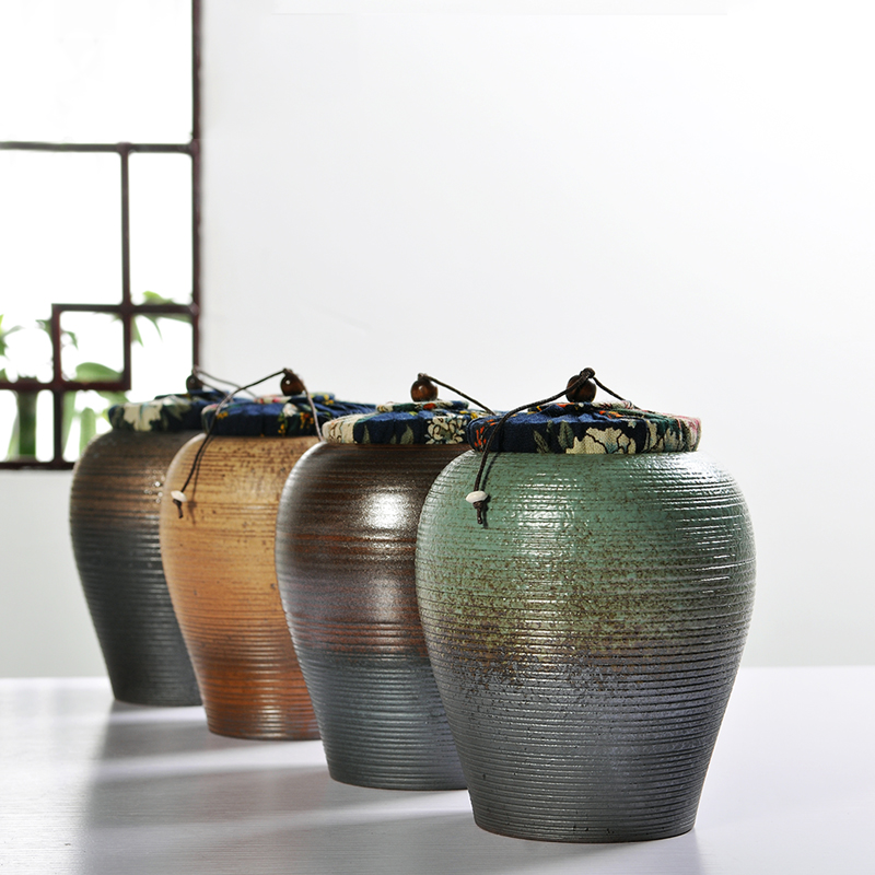 Having manual coarse after getting pu 'er tea box wake ceramic POTS kung fu tea set dry seal storage POTS