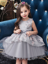 Girls dress 2021 new summer dress Korean version of foreign-style childrens birthday gauze dress girl baby girl princess skirt