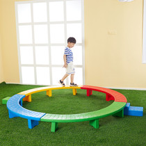 Kindergarten outdoor balance beam plastic toys sports physical fitness combination childrens single-plank bridge sensory training equipment