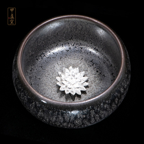 Jiacan kiln Li Jiadang Tianmu energy Cup silver jewelry Jianzhan tea cup tea cup ceramic cup kung fu master Cup