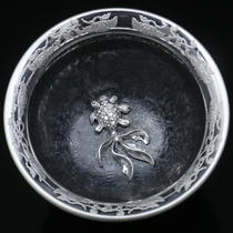 Jia Zhan kiln Li Jiadang Jianzhan Tianmu Cup silver jewelry colorful silver cup tea cup ceramic tea cup kung fu master Cup