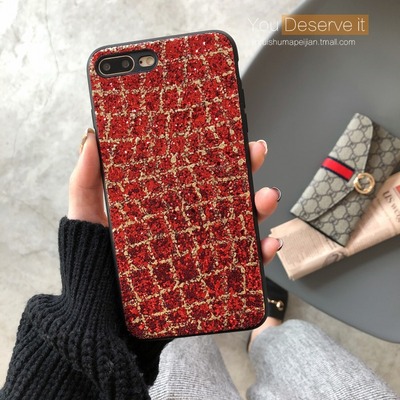 奢华闪彩中国红苹果6splus手机壳女款iphone7