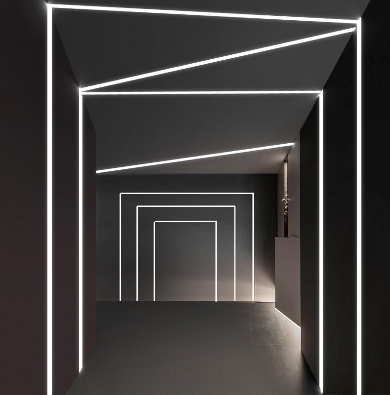 led灯槽铝合金u型铝材装饰亚克力长条铝槽灯带明装嵌入式线条灯条