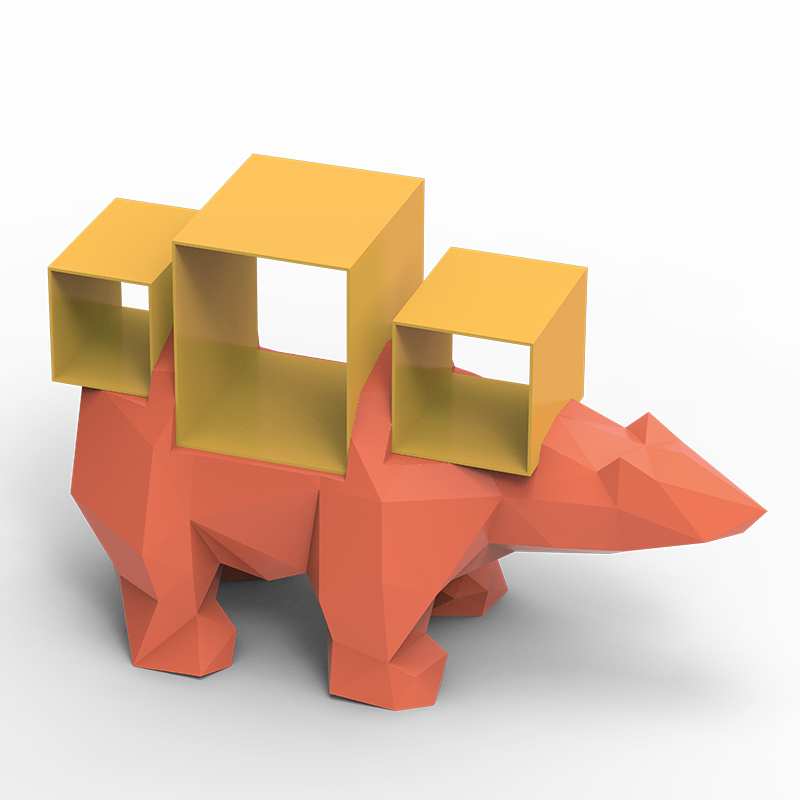 几何熊 现代简约客厅摆件书架办公桌面艺术品