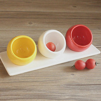 Green Maple Leaf export Japanese ceramic diagonal mouth cup color glaze small Bowl dessert Cup snack bowl mini bowl Small Bowl pastry pastry