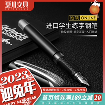 ONLINE European-collar fountain pen practice calligraphy iridium gold nib positive posture triangle pen grip JoWo old-fashioned nib German tip