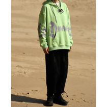 Nobodyknowns American Trend Letters Printed Multicolored Streets 100 hitch a male and female loose Lianhood